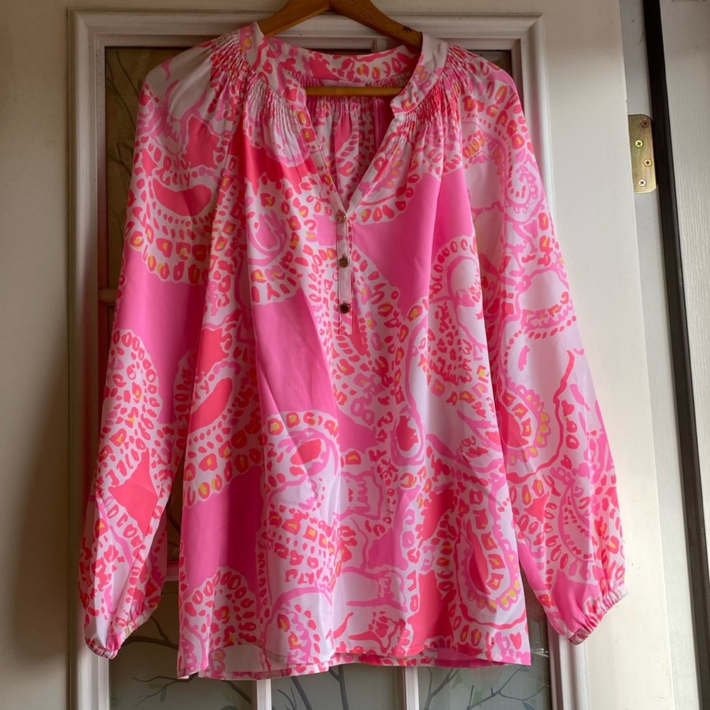 Lilly Pulitzer Silk Blouse L